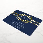 Gold Knot Nautical Save the Date Kaart (Gedraaid)