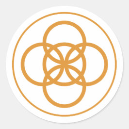 Gold Knot Ronde Sticker