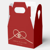 Gold Knot Union Double Happiness Chinese Wedding Bedankdoosjes (Geopend)