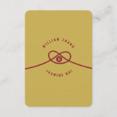 Gold Knot Union Double Happiness Chinese Wedding Informatiekaartje (Achterkant)