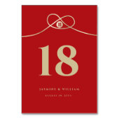 Gold Knot Union Double Happiness Chinese Wedding Kaart (Voorkant)