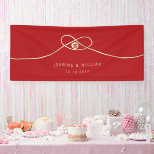 Gold Knot Union Double Happiness Chinese Wedding Spandoek