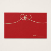 Gold Knot Union Double Happiness Chinese Wedding Visitekaartjes (Voorkant)