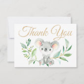 Gold Koala en Eucalyptus Baby shower Bedankt (Voorkant)