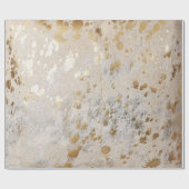 Gold Koeienhuid Afdruk Metaalachtig verpakkingspap Cadeaupapier (Vlak)