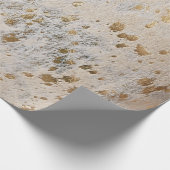 Gold Koeienhuid Afdruk Metaalachtig verpakkingspap Cadeaupapier (Hoek)