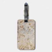 Gold Koeienhuid Print Metallic Bagagelabel (Achterkant verticaal)