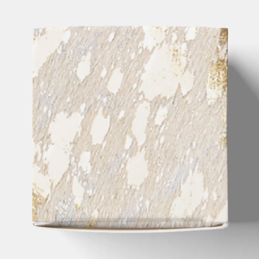 Gold Koeienhuid Print Metallic Bedankdoosjes (Bovenkant)