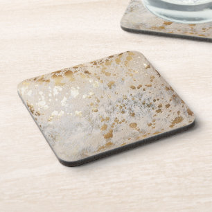 Gold Koeienhuid Print Metallic Bier Onderzetter