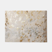 Gold Koeienhuid Print Metallic Deurmat (Voorkant)