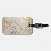 Gold Koeienhuid Print Metallic iPhone Case Bagagelabel (Voorkant horizontaal)
