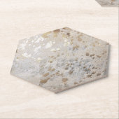 Gold Koeienhuid Print Metallic Kartonnen Onderzetters (Schuin)