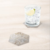 Gold Koeienhuid Print Metallic Kartonnen Onderzetters (Insitu)