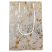 Gold Koeienhuid Print Metallic Medium Cadeauzakje (Achterkant)