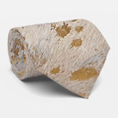 Gold Koeienhuid Print Metallic Stropdas (Opgerold)