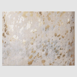 Gold Koeienhuid Print Metallic Tissuepapier