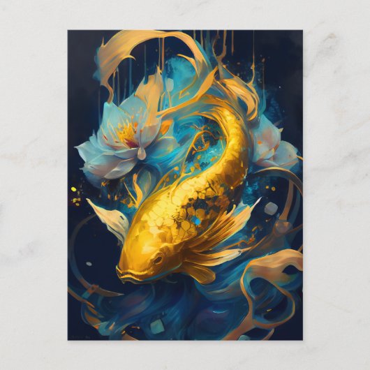 Gold Koi : Briefkaart (Voorkant)