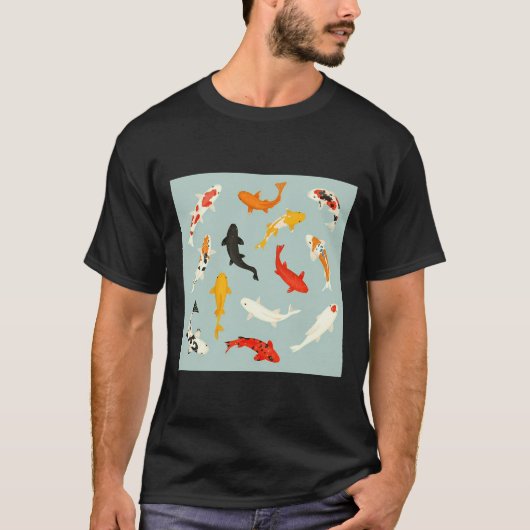 Gold Koi Fish T-shirt (Voorkant)