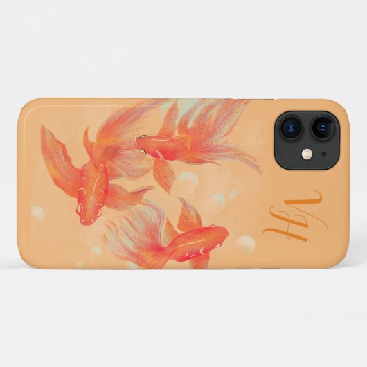 Gold koi fish tattoo Art Hoesje-Mate iPhone Case (Achterkant (horizontaal))