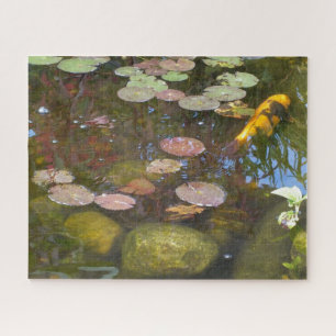 Gold Koi in Lily-vijver Legpuzzel