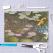 Gold Koi in Lily-vijver Tissuepapier (Craft)