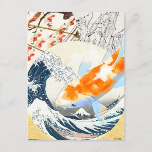  Gold Koi Pond van de Japanse cultuur Briefkaart