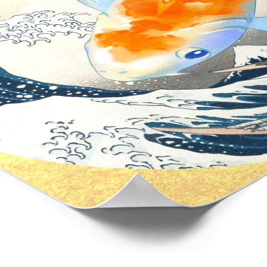  Gold Koi Pond van de Japanse cultuur Poster (Hoek)