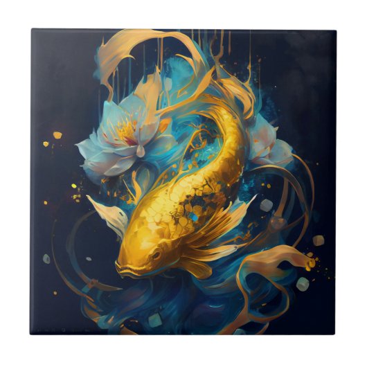 Gold Koi : Tegeltje (Voorkant)