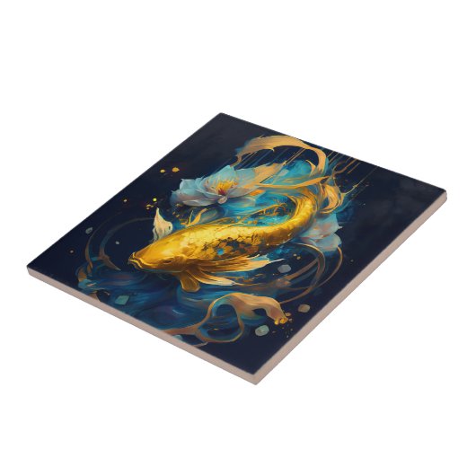 Gold Koi : Tegeltje (Zijkant)