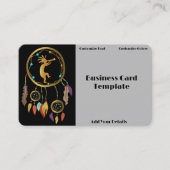 Gold Kokopelli Dreamcatcher Visitekaartje (Voorkant)