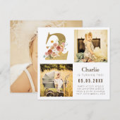 Gold Kraft Folie Twee 2e verjaardag fotokaarten Kaart (Voorkant / Achterkant)