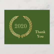 Gold Krans Afstuderen Bedankt Groen