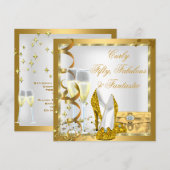 GOLD Krullend Fabulous Fantastisch Kaart (Voorkant / Achterkant)