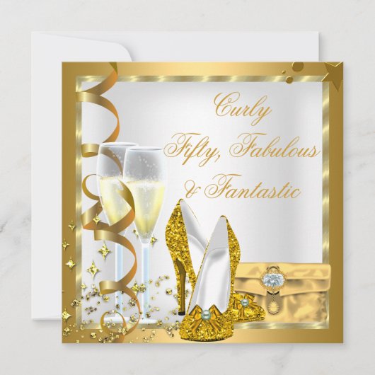 GOLD Krullend Fabulous Fantastisch Kaart (Voorkant)