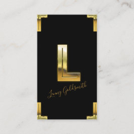 Gold L Initiaal en Visitekaartje aan de grenzen