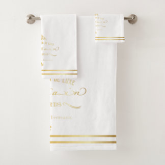 Gold La Maison de Luxe Bathroom Bad Handdoek