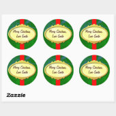 Gold Label Red Ribbon Custom Vakantie Stickers (Vel)