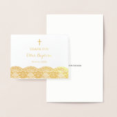Gold Lace Baptism - Hartelijk dank Folie Kaarten (Display)