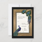 Gold & Lace Baroque formele bruiloft RSVP-respons RSVP Kaartje (Voorkant)