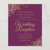 Gold Lace Cassis Weddenschappen Reception BUDGET I (Voorkant)