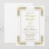 Gold Lace Champagne Breakfast Vrijgezellenfeest Kaart (Voorkant / Achterkant)
