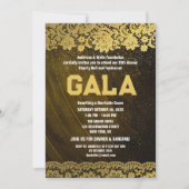Gold Lace Charity Ball Corporate Fondsenwervende P Kaart (Voorkant)