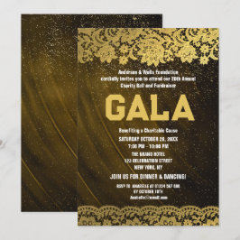 Gold Lace Charity Ball Corporate Fondsenwervende P Kaart