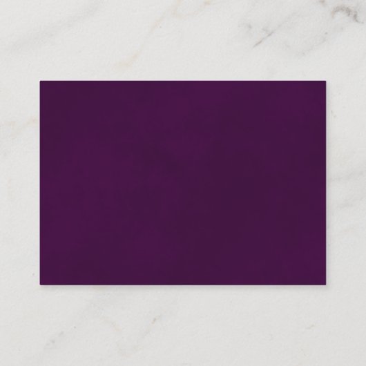 Gold Lace Chic Plum Paars Wedding Details Online Informatiekaartje (Achterkant)