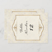 Gold & Lace Classic Elegant Wedding Invite Briefkaart (Voorkant / Achterkant)