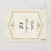 Gold & Lace Classic Elegant Wedding Invite Briefkaart (Achterkant)