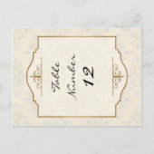 Gold & Lace Classic Elegant Wedding Invite Briefkaart (Voorkant)