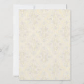 Gold & Lace Classic Elegant Wedding Invite Kaart (Achterkant)