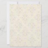 Gold & Lace Classic Elegant Wedding Invite Kaart (Achterkant)