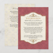 Gold & Lace Classic Elegant Wedding Invite Kaart (Voorkant / Achterkant)